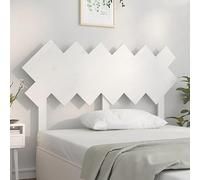 Qnhdfrt Tête de lit en pin massif - 132 x 81 cm - Blanc - Dossier de lit rustique - Design moderne - Support dorsal robuste pour chambre à coucher, chambre d'amis