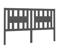 Qnhdfrt Tête de lit grise - 186 x 100 cm - En pin massif - Design moderne - Dossier confortable - Pour lire, chambre à coucher, chambre d'amis