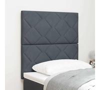 Qnhdfrt Tête de lit LED - 80 cm - Gris foncé - En velours - Bloc de diamants - Design moderne - Avec USB C - Pour chambre à coucher
