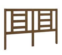 Qnhdfrt Tête de lit marron miel 141 x 100 cm en bois de pin massif - Design moderne à lattes - Panneau arrière robuste pour chambre à coucher