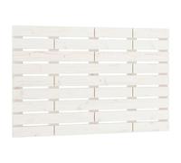 Qnhdfrt Tête de lit murale en bois massif - Blanc - 106 x 63 x 3 cm - En pin - Design moderne - Pour lit de 90 à 140 cm - Sans tête de lit - Élégant accroche-regard pour les jeunes et les chambres
