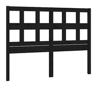 Qnhdfrt Tête de lit noire 125,5 x 100 cm en pin massif avec design moderne et aspect rustique comme panneau arrière de lit pour chambre à coucher et chambre d'amis