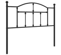 Qnhdfrt Tête de lit noire de 107 cm en acier revêtu par pulvérisation - Design moderne - Construction en métal robuste - Convient pour les cadres tubulaires ronds - Chambre à coucher et chambres