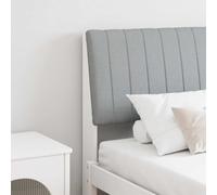 Qnhdfrt Tête de lit rembourrée, gris clair, 150 cm, en pin massif, moderne, avec dossier en mousse, 150 x 17 x 93,5 cm, confortable et durable, pour chambre à coucher et chambre d'amis