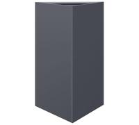 Qnhdfrt Triangular Steel Planter Box, 50x43x75 cm, Anthracite