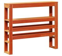Qnhdfrt Twin Solid Pine Wood Headboard with Storage Shelves, Brown