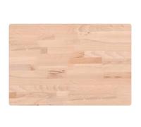 Qnhdfrt Untreated Solid Beech Wood Table Top, Rectangular 60x40x4 cm