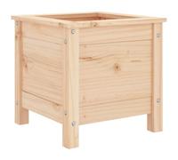 Qnhdfrt Untreated Solid Pine Wood Square Garden Planter, 40x40x39cm