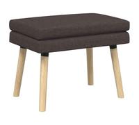 Qnhdfrt Upholstered Fabric End of Bed Bench, Rubberwood Legs, Dark Brown | Features a 2-tier storage shelf, measuring 23.6 x 15.7 x 18.1 inches, ideal for hallway, entryway, and living room use.