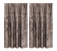Qnhdfrt Velvet Blackout Curtains, 2 Panels, Cappuccino, 140x140 cm