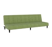 Qnhdfrt Velvet Convertible 2-Seater Sleeper Sofa, Light Green