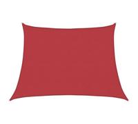 Qnhdfrt Voile d'ombrage 160 g/m² rouge 4/5 x 3 m trapèze PEHD Matériau robuste pour une utilisation en extérieur avec 90 % de protection UV, œillets en acier inoxydable et 4 cordes, design moderne