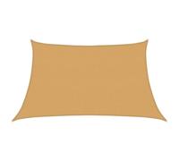 Qnhdfrt Voile d'ombrage 160 g/m² trapèze gris clair 3/4 x 2 m en PEHD Matériau robuste pour une utilisation en extérieur respirant avec fixations en acier inoxydable pour balcon, terrasse, jardin