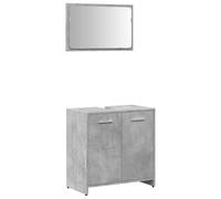 Qnhdfrt Wall Mounted Bathroom Vanity Cabinet with Mirror, Concrete Gray