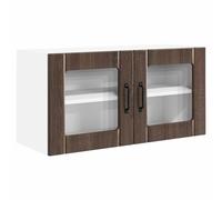 Qnhdfrt Wall Mounted Kitchen Cabinet, 2-Door Engineered Wood, Brown Oak