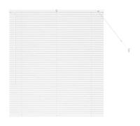 Qnhdfrt White Aluminum Venetian Window Blinds, 130x115 cm