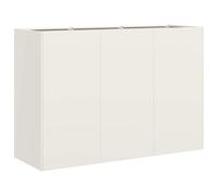 Qnhdfrt White Cold Rolled Steel Raised Garden Bed, 120x80x80 cm