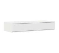 Qnhdfrt White Engineered Wood 2-Drawer Underbed Storage Module