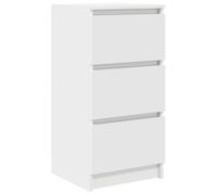 Qnhdfrt White Engineered Wood 3-Drawer Storage Cabinet
