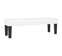 Qnhdfrt White Padded Faux Leather Entryway Bench (100x30x30 cm)