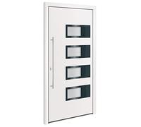 Qnhdfrt White PVC & Aluminum Front Door, 100x200 cm, Left Hand