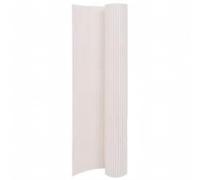 Qnhdfrt White PVC Double-Sided Garden Privacy Fence, 110x300 cm