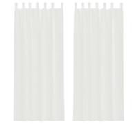 Qnhdfrt White Semi-Sheer Polyester Window Curtains, 55x102 in, 2-Pack
