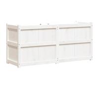 Qnhdfrt White Solid Pine Rectangular Garden Planter, 150x50x70 cm
