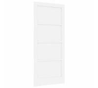 Qnhdfrt White Solid Pine Sliding Barn Door Panel (86 x 198.5 cm)