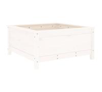 Qnhdfrt White Solid Pine Wood Raised Garden Bed, 32.5x32.5x15.4 in