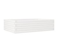 Qnhdfrt White Solid Pine Wood Raised Garden Bed, 90x60x23 cm | Features an open bottom design ideal for growing vegetables, herbs, and flowers on patios, balconies, and yards.