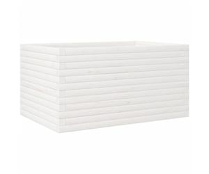 Qnhdfrt White Solid Pine Wood Raised Garden Bed, 90x60x45.5 cm | This large rectangular planter features an open bottom, suitable for growing vegetables on patios.