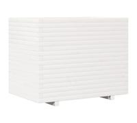 Qnhdfrt White Solid Pine Wood Rectangular Garden Planter