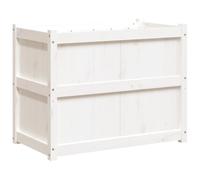 Qnhdfrt White Solid Pine Wood Rectangular Garden Planter