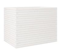 Qnhdfrt White Solid Pine Wood Rectangular Garden Planter | At 90x60x68.5 cm, this raised bed is suitable for growing vegetables, flowers, and herbs on patios, balconies, or yards.