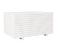 Qnhdfrt White Solid Pine Wood Rectangular Garden Planter Box | Measures 35.4 x 23.6 x 19.5 inches, ideal for growing flowers and vegetables on outdoor patios, balconies, and decks.