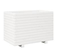 Qnhdfrt White Solid Pine Wood Rectangular Planter Box