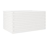 Qnhdfrt White Solid Pine Wood Rectangular Planter Box, 90x60x46 cm