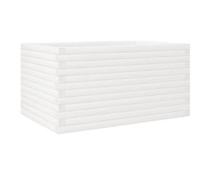 Qnhdfrt White Solid Pine Wood Rectangular Planter Box, 90x60x46 cm