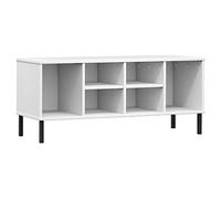 Qnhdfrt White Solid Pine Wood Shoe Bench with Metal Legs