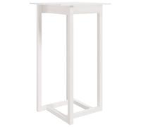 Qnhdfrt White Solid Pine Wood Square Bar Table, 24x24x43 inches
