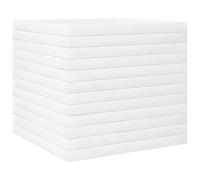 Qnhdfrt White Solid Pine Wood Square Garden Planter, 50x50x46 cm