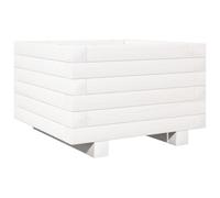 Qnhdfrt White Solid Pine Wood Square Planter Box, 40x40x26.5 cm | Designed for growing vegetables, flowers, and herbs on outdoor balconies, patios, and garden terraces.