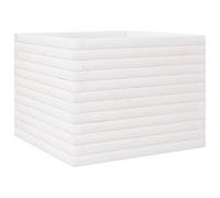 Qnhdfrt White Solid Pine Wood Square Planter Box, 60x60x46 cm
