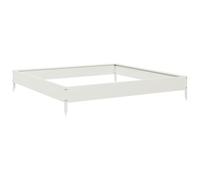Qnhdfrt White Steel Raised Garden Bed, 100x100x18.5 cm Square Planter