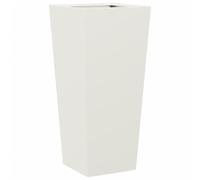 Qnhdfrt White Steel Raised Planter Box, 35x35x75 cm Square Flower Pot