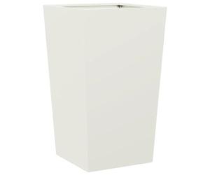Qnhdfrt White Steel Square Raised Garden Planter