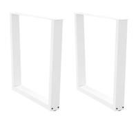 Qnhdfrt White V-Shape Steel Dining Table Legs, 90x72 cm, 2-Pack