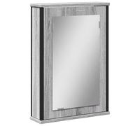 Qnhdfrt Wood Bathroom Mirror Cabinet, 42x12x60 cm, Sonoma Gray
