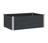 Qnhdfrt WPC & Aluminum Raised Garden Bed, 150x100x54 cm Black